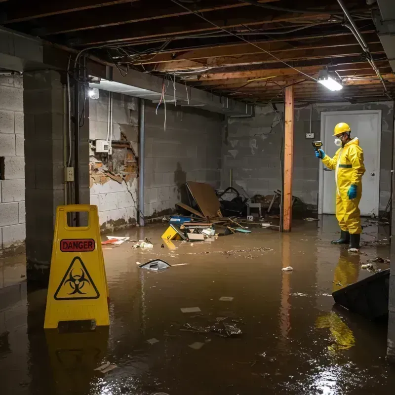 Flooded Basement Electrical Hazard in Chantilly, VA Property